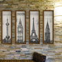 Wallity KZM388 Cuadro Decorativo de 4 Piezas en MDF y Madera de Pino